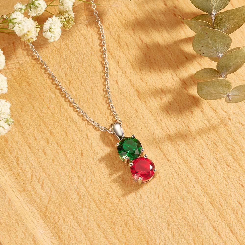 Custom Birthstone Strip Necklace Creative Colorful Zircon Necklace For Women - yournamenecklaceau
