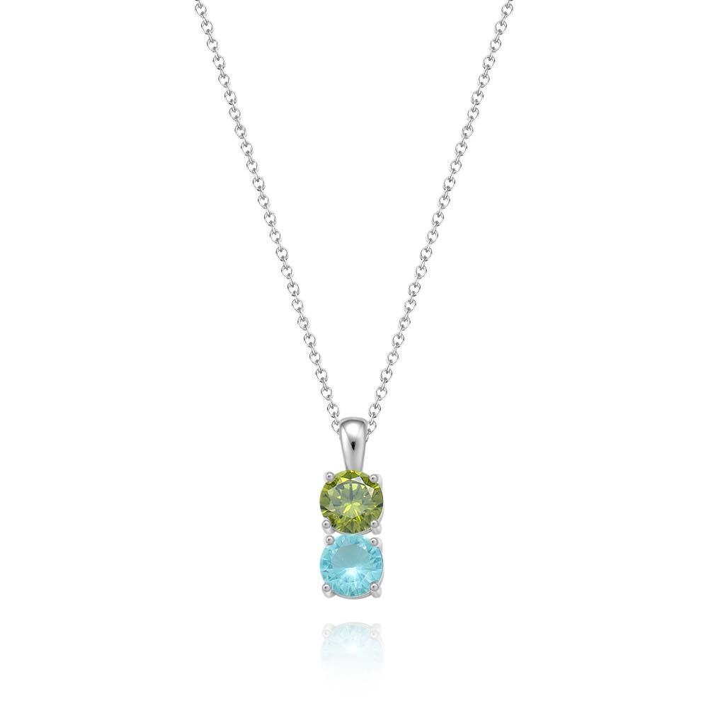 Custom Birthstone Strip Necklace Creative Colorful Zircon Necklace For Women - yournamenecklaceau