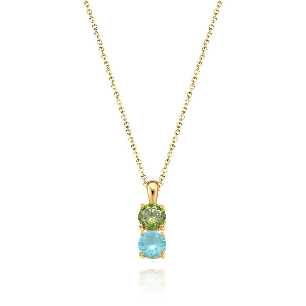 Custom Birthstone Strip Necklace Creative Colorful Zircon Necklace For Women - yournamenecklaceau