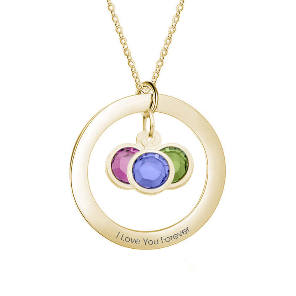 Personalized Birthstone Necklace Custom Necklace Gift for Her - yournamenecklaceau