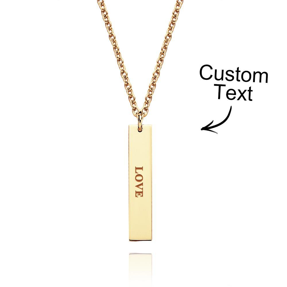 Custom Engraved Necklace Tiny Personalized Bar Tag Creative Gifts - yournamenecklaceau