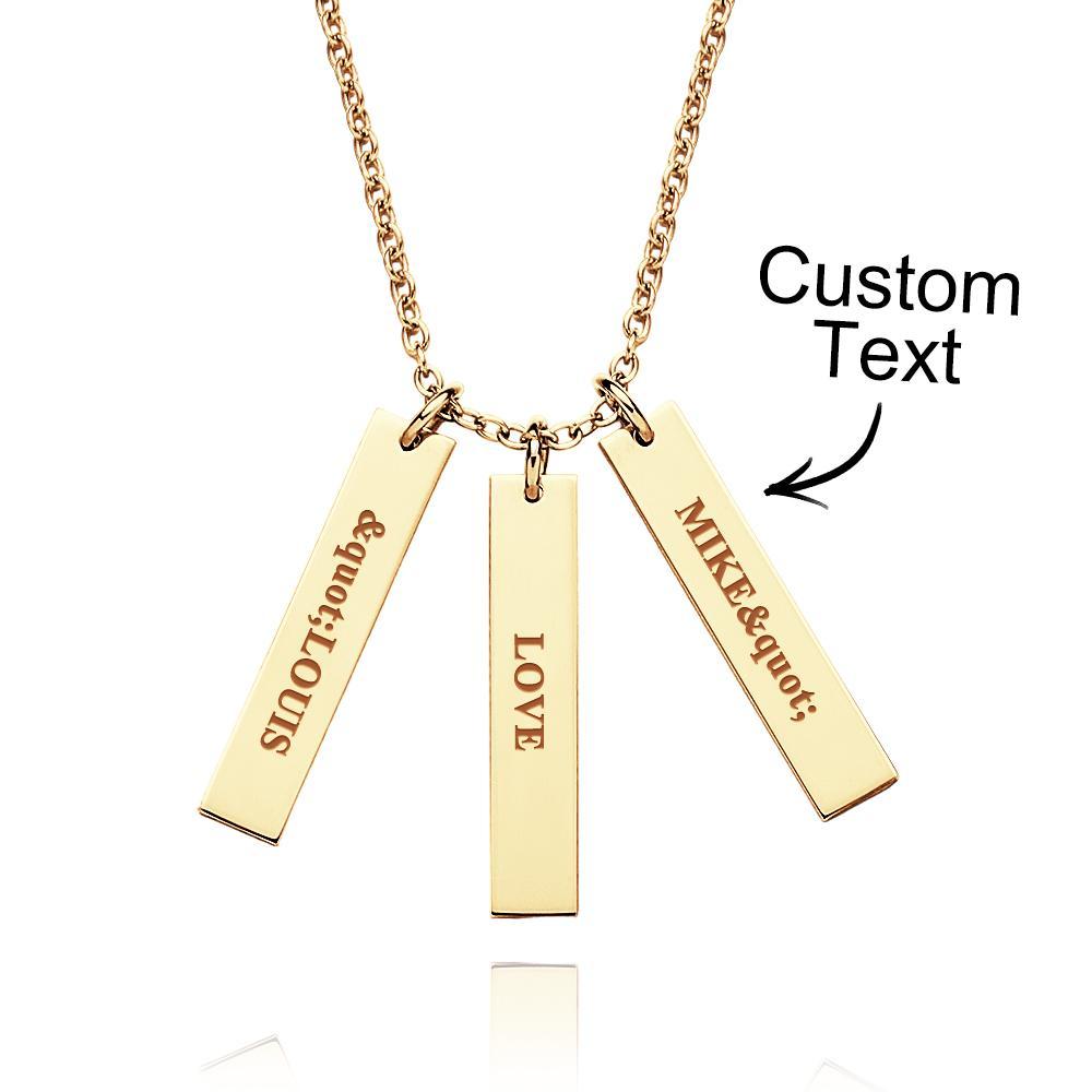 Custom Engraved Necklace Tiny Personalized Bar Tag Creative Gifts - yournamenecklaceau