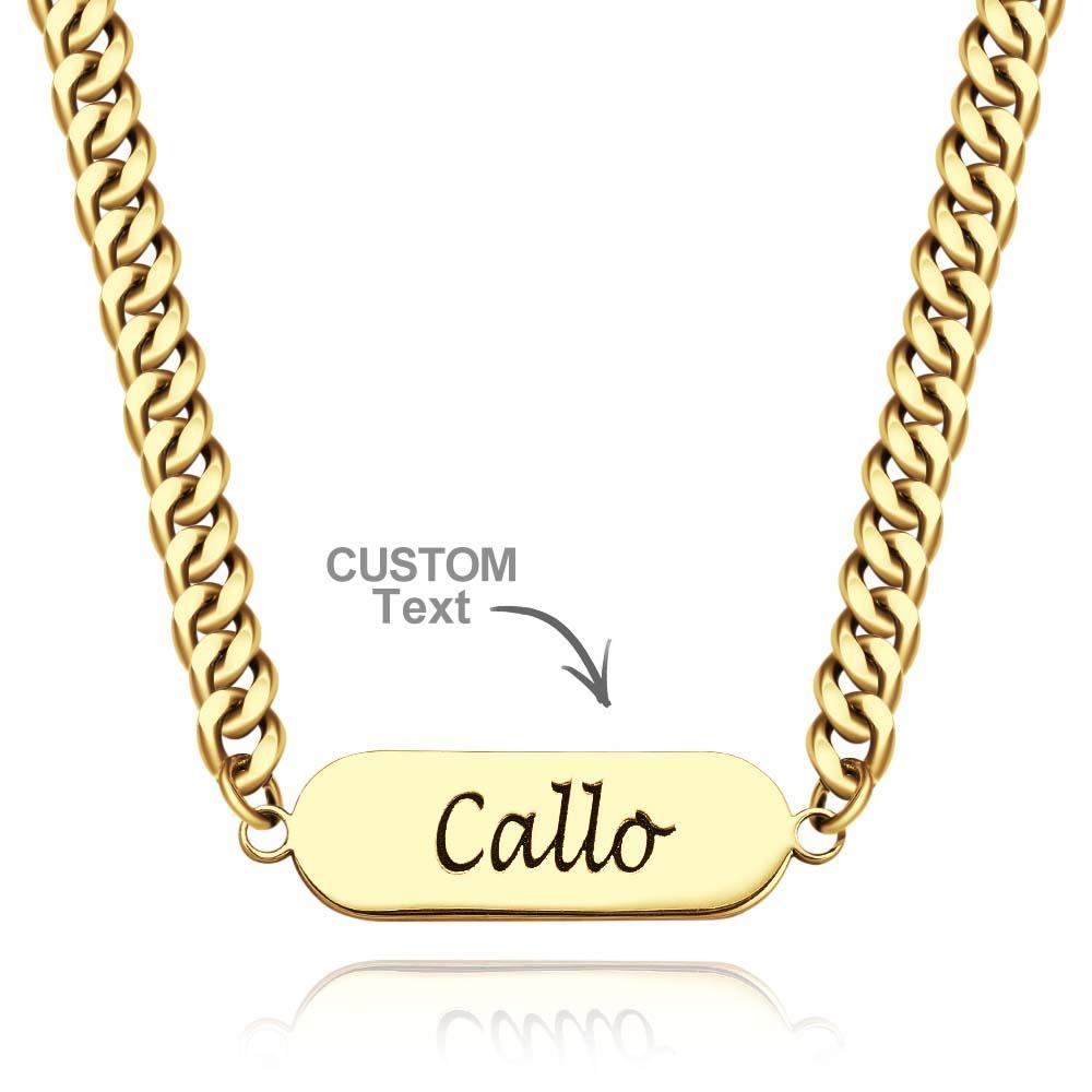 Custom Name Necklace Personalized Vintage Cuban Link Chain Necklace Gift for Men Women - yournamenecklaceau