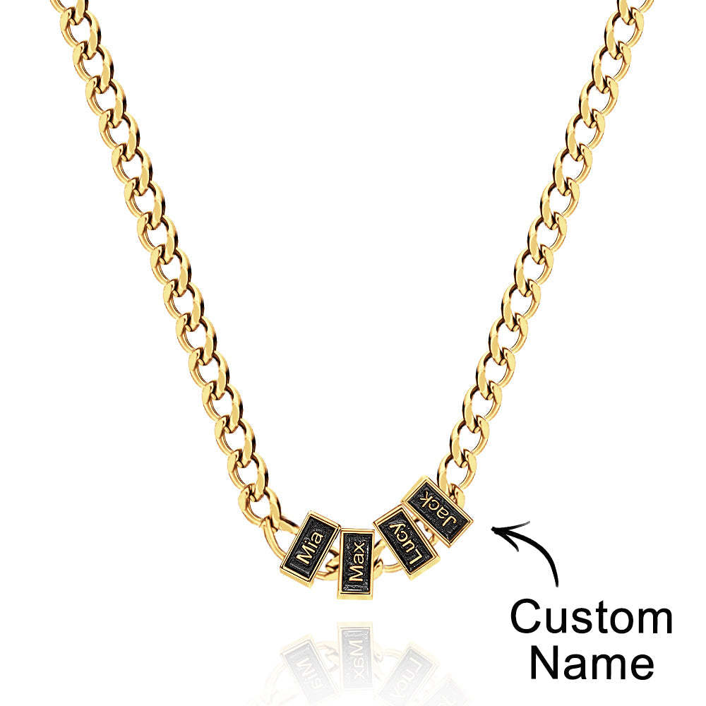 Engravable Cuban Link Chain Personalized Name Necklace Gift For Him - yournamenecklaceau