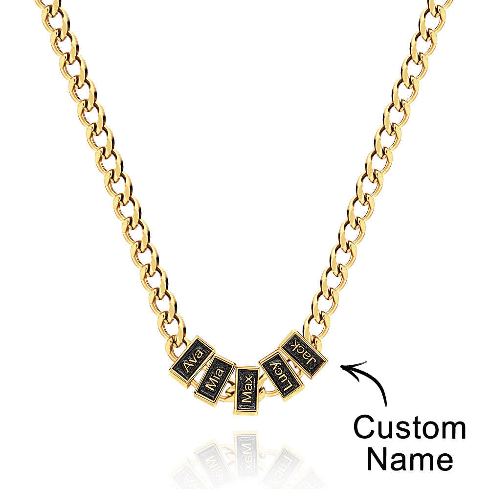 Engravable Cuban Link Chain Personalized Name Necklace Gift For Him - yournamenecklaceau