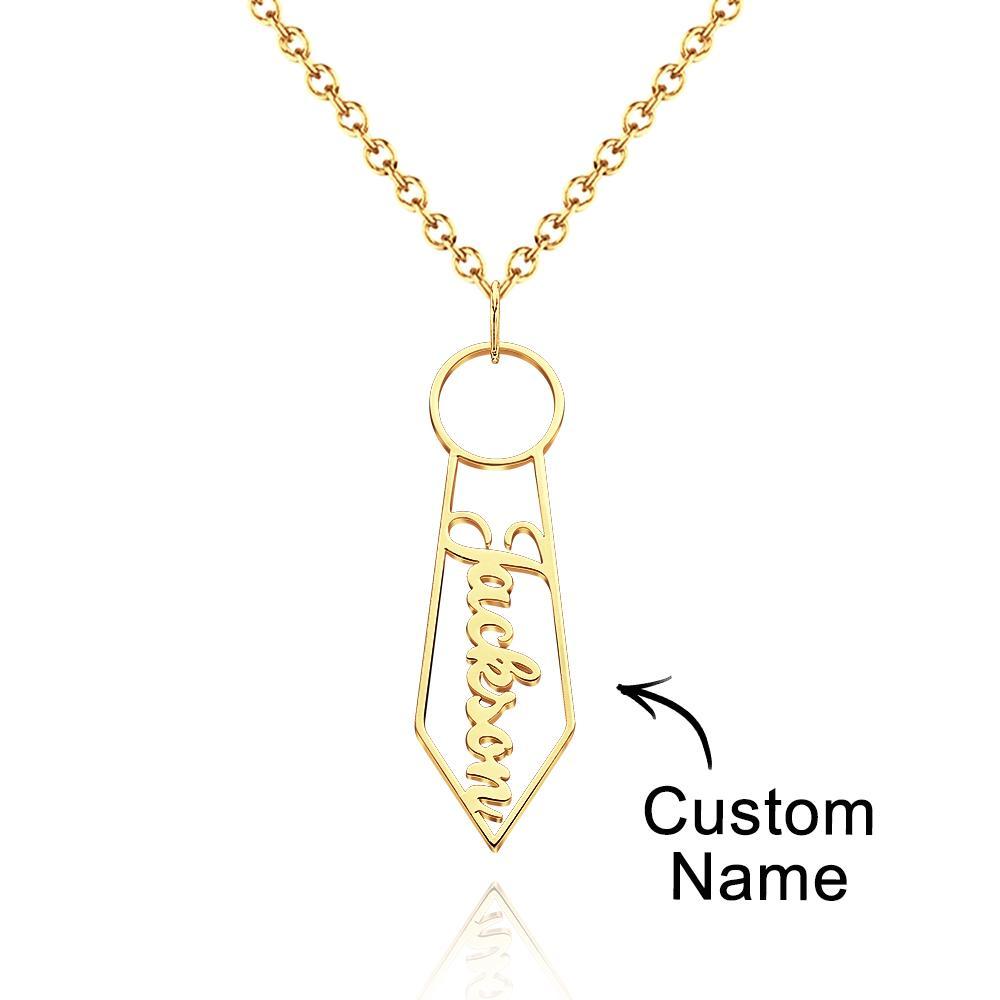 Custom Name Necklace Cartoon Tie Funny Gifts for Men - yournamenecklaceau