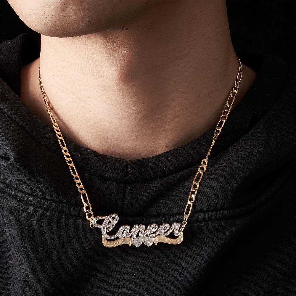 Custom Hip Hop Name Necklace Personalized Bling Metal Necklace Gifts for Men - yournamenecklaceau