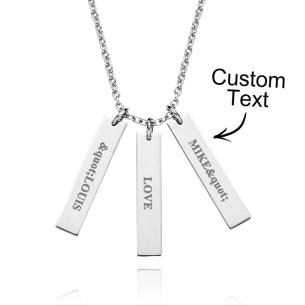 Custom Engraved Necklace Tiny Personalized Bar Tag Creative Gifts - yournamenecklaceau