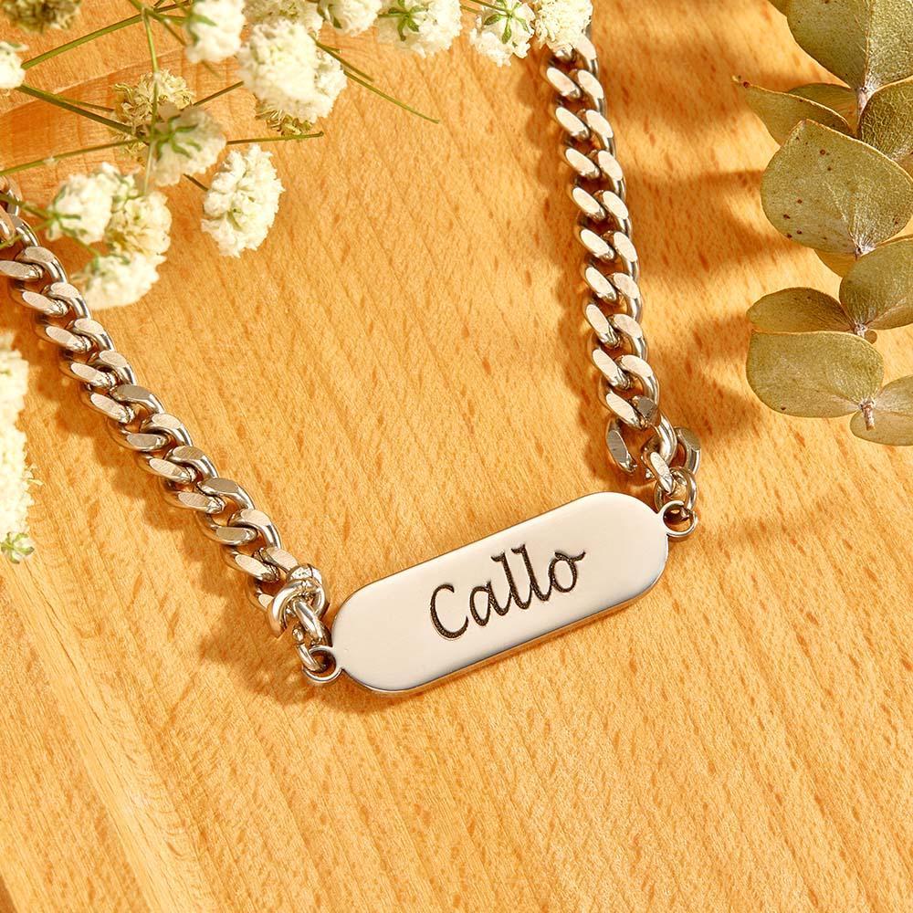 Custom Name Necklace Personalized Vintage Cuban Link Chain Necklace Gift for Men Women - yournamenecklaceau