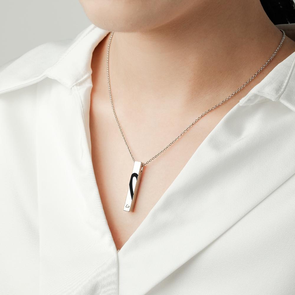 Custom Engraved Necklace Love Heart Pattern Jewelry For Couples - yournamenecklaceau