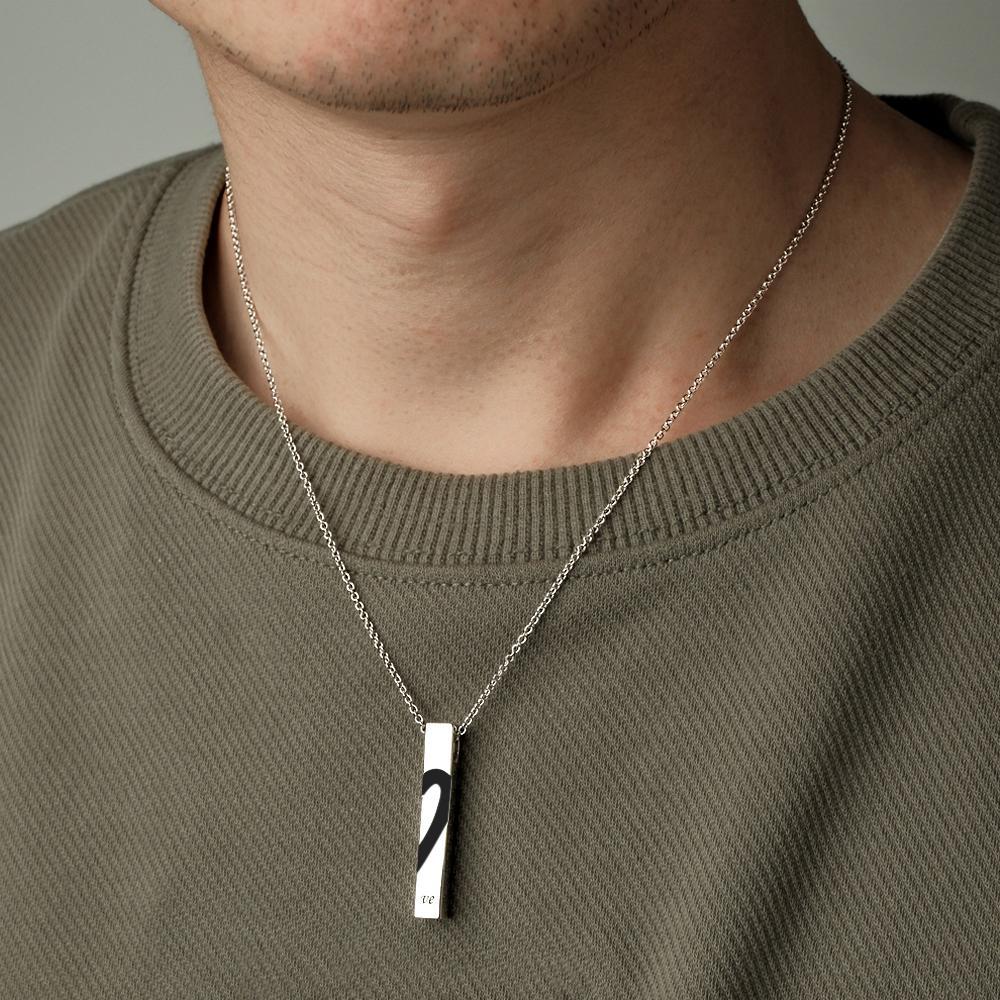 Custom Engraved Necklace Love Heart Pattern Jewelry For Couples - yournamenecklaceau