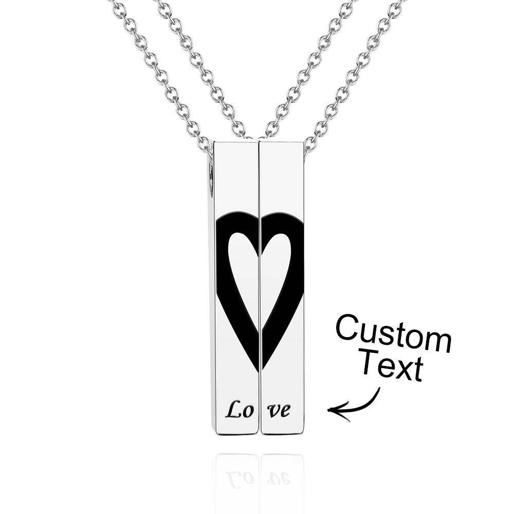 Custom Engraved Necklace Love Heart Pattern Jewelry For Couples - yournamenecklaceau
