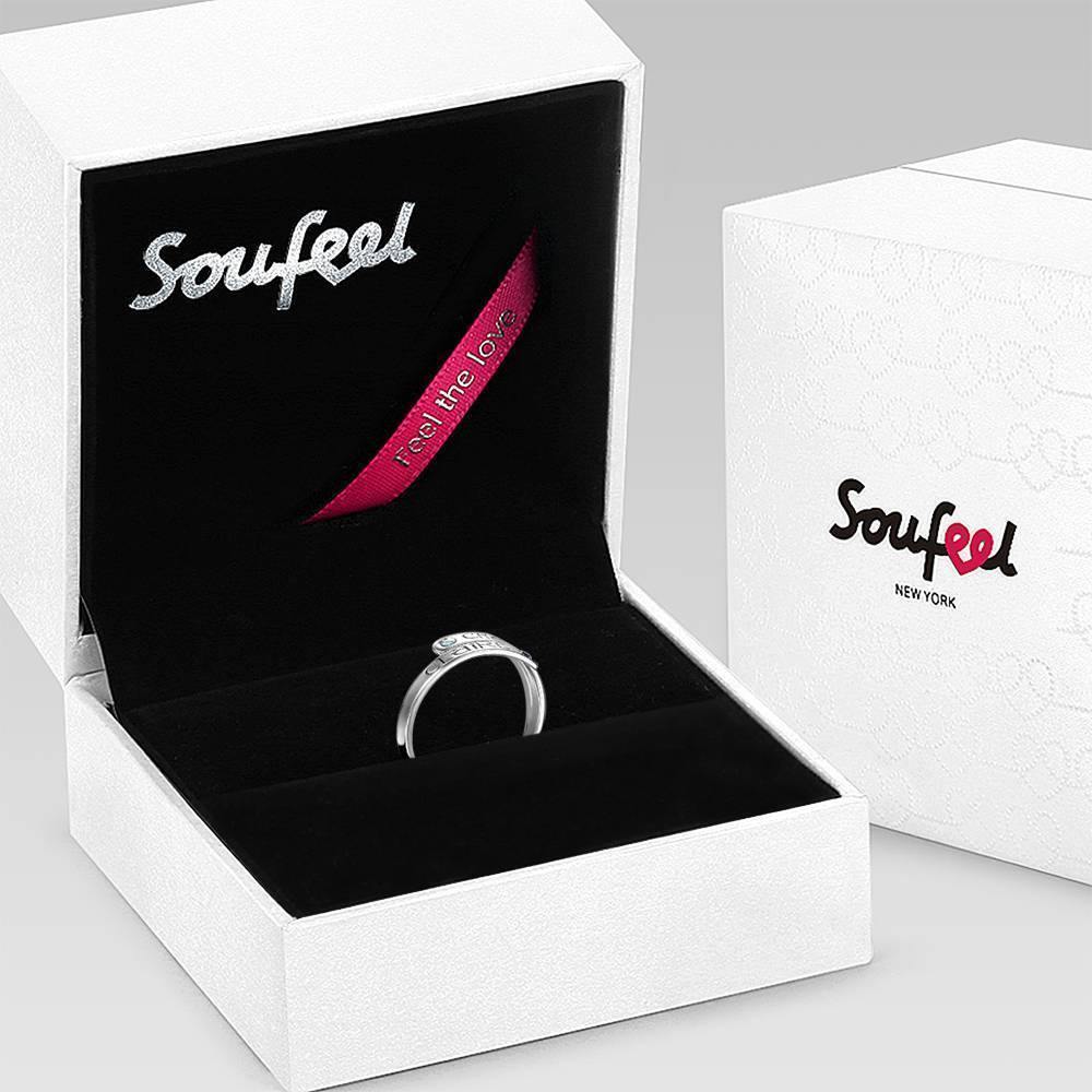 Personalised Birthstone Wrap Ring, Engraved Ring Couple's Gift Platinum Plated - yournamenecklaceus