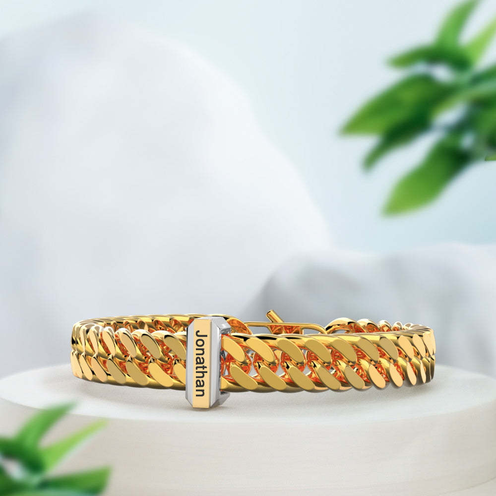 Personalized Engraved Bracelet Custom Gift for Dad 1-3 Charms - yournamenecklaceau