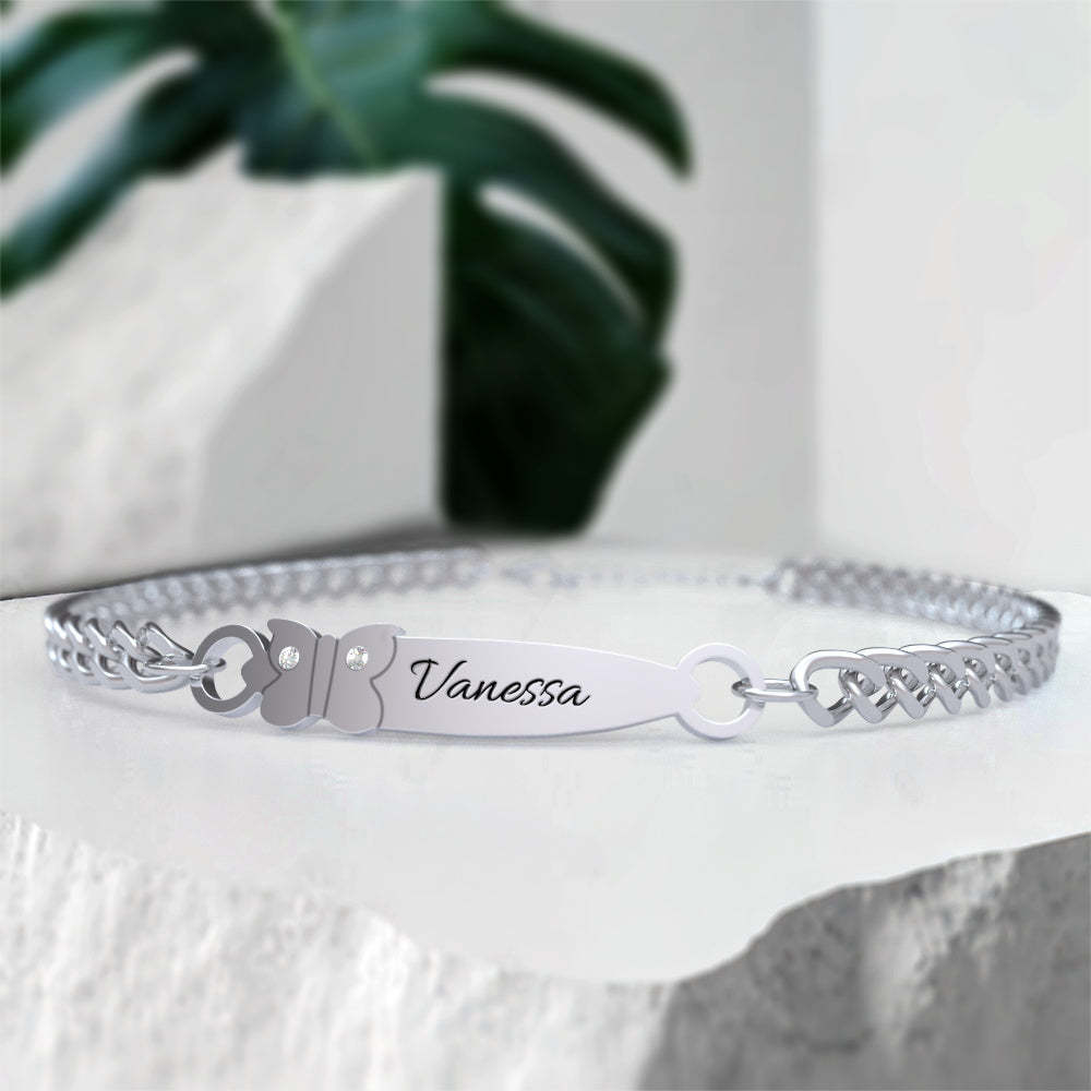 Custom Engraved Bracelet Birthday Gift Personalized Bracelet for Her - yournamenecklaceau