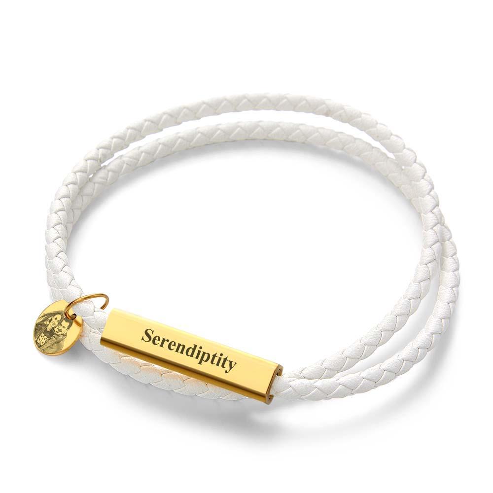 Custom Portrait Bracelet Personalizing Your Special Text or Date Memorial Jewelry Gift - yournamenecklaceau