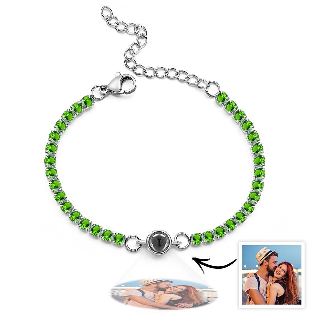 Custom Photo Projection Bracelet Fashionable All Diamonds Bracelet Gifts For Her - yournamenecklaceau