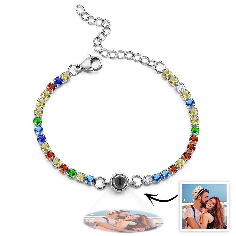 Custom Photo Projection Bracelet Fashionable All Diamonds Bracelet Gifts For Her - yournamenecklaceau