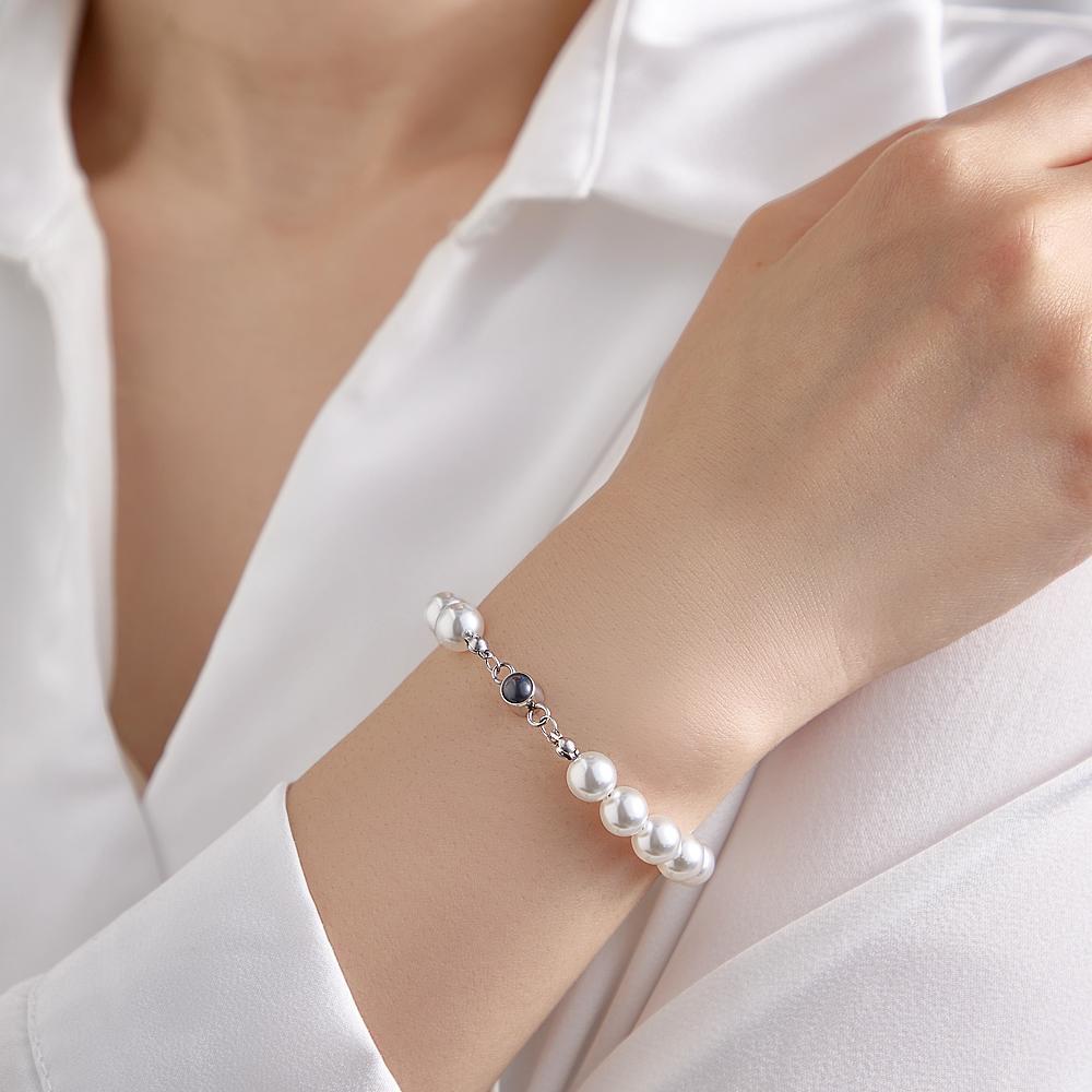 Custom Projection Bracelet Pearl Romantic Gift - yournamenecklaceau