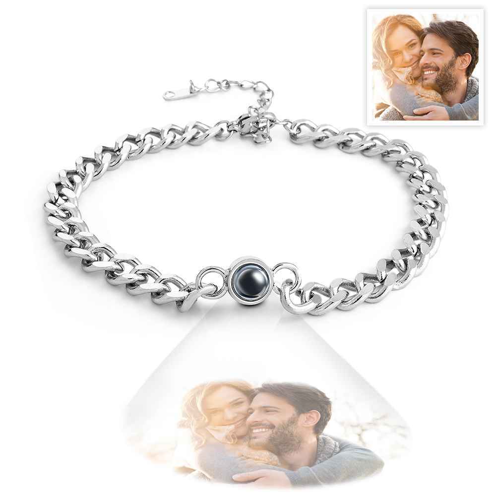 Personalized Photo Projection Bracelet Vintage Bracelet Jewelry For Him - yournamenecklaceau