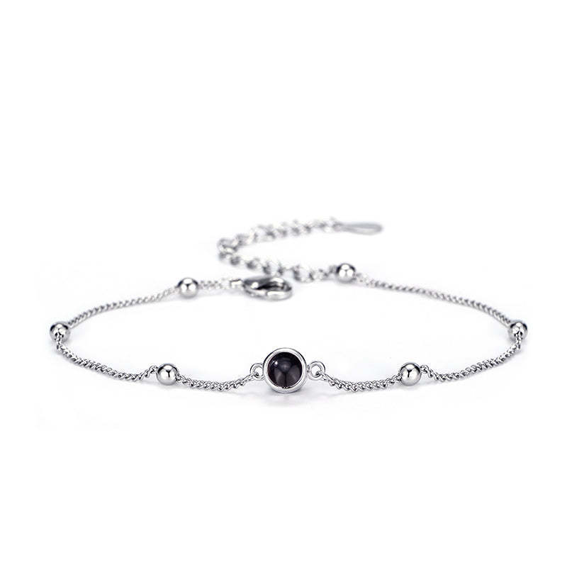 Personalized Projection Photo Bracelet Simple Anniversary Gift For Her - yournamenecklaceau