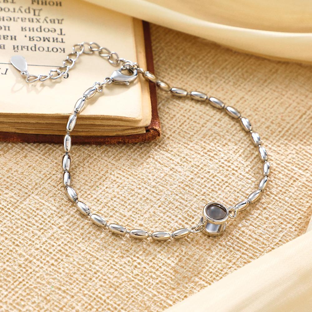 Custom Projection Bracelet Design Chain Simple Gift - yournamenecklaceau