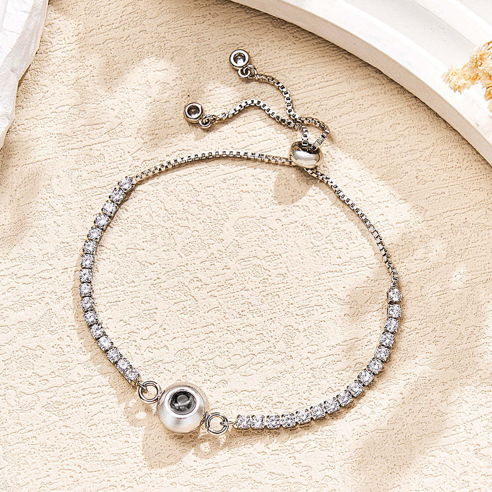Custom Photo Projection Bracelet Diamond Chain Valentine's Day Gift - yournamenecklaceau