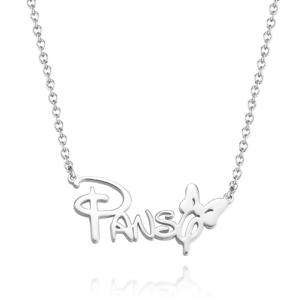 Personalized Butterfly Name Necklace 14K Gold For Her - Golden - yournamenecklaceau