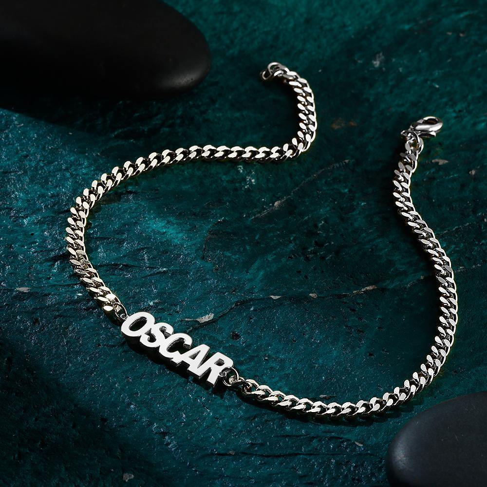 Men's Bracelet Dainty Name Bracelet Hypoallergenic Gift for Husband