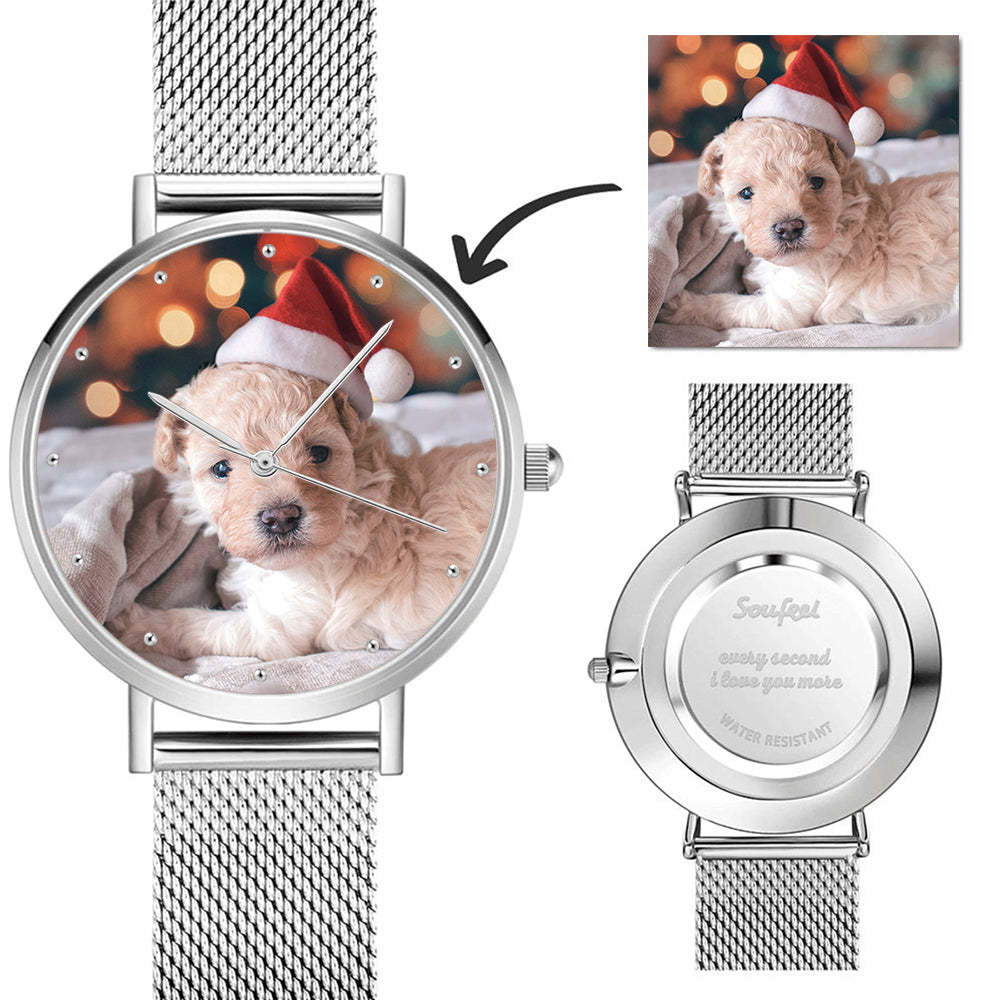 Photo Watch - Personalized Women's Engraved Watch Bracelet Wedding Gift For Her - yournamenecklaceau