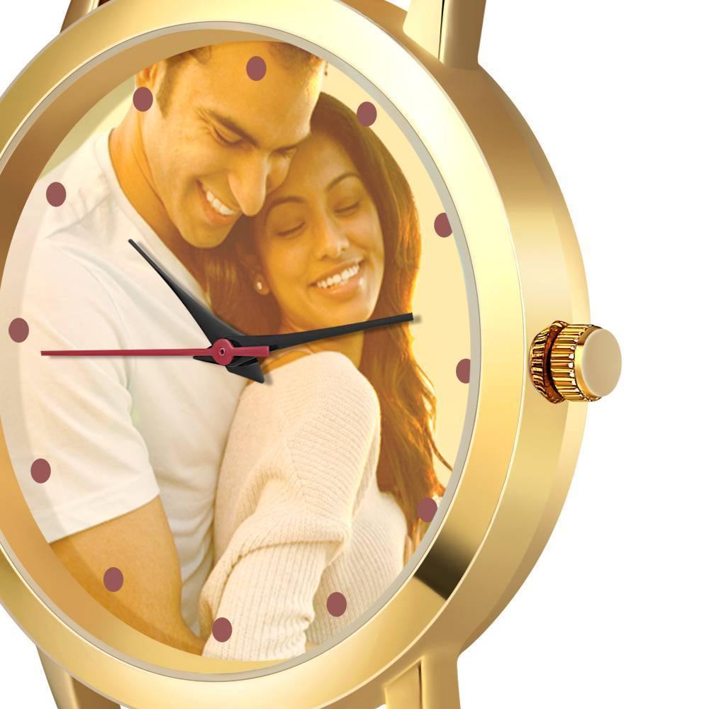 Women's Gold Photo Watch Braided Color Rope Strap 40mm - us