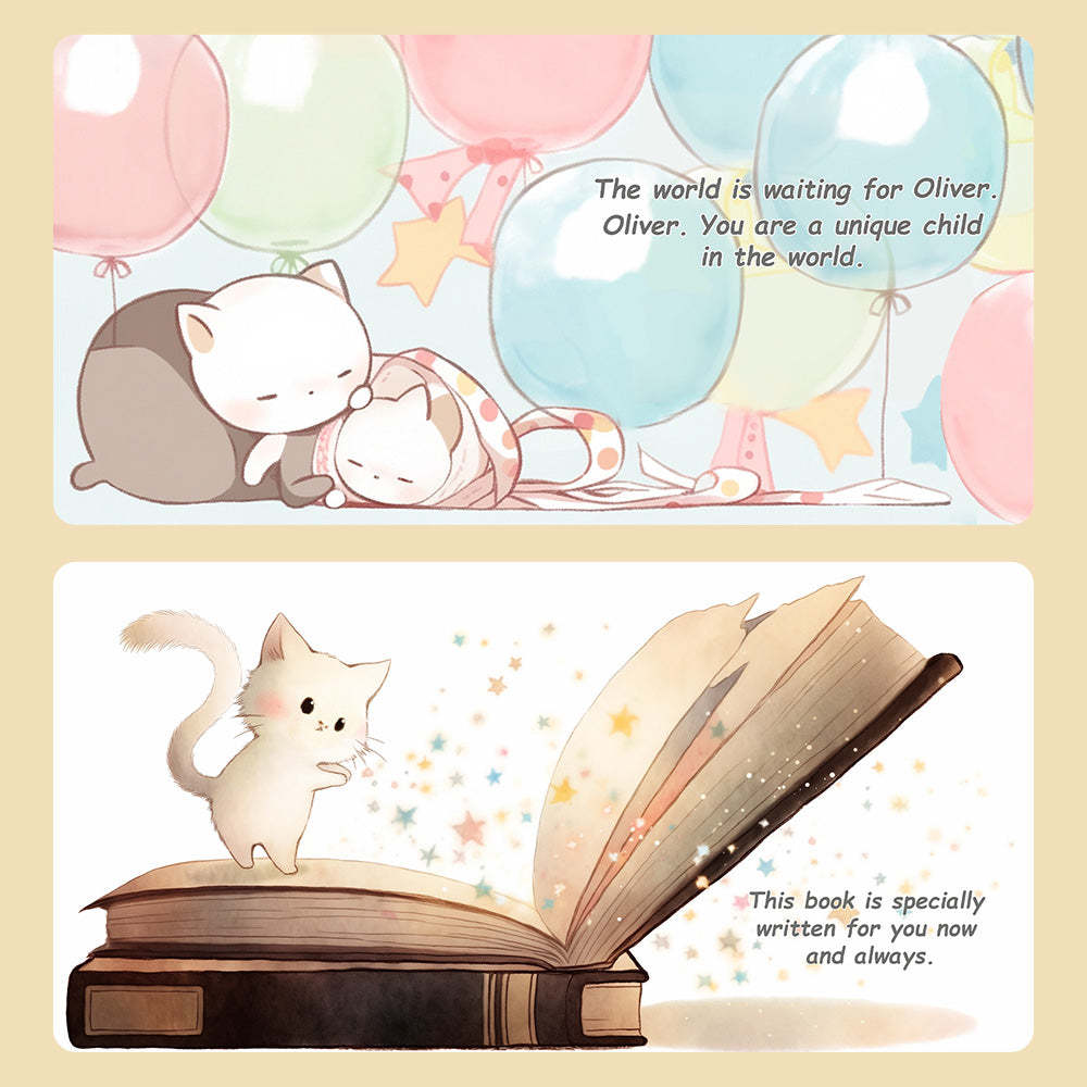 Custom Name Book Gifts for New Born Baby the World is Waiting for You - yournamenecklaceau