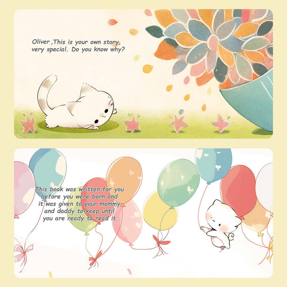 Custom Name Book Gifts for New Born Baby the World is Waiting for You - yournamenecklaceau