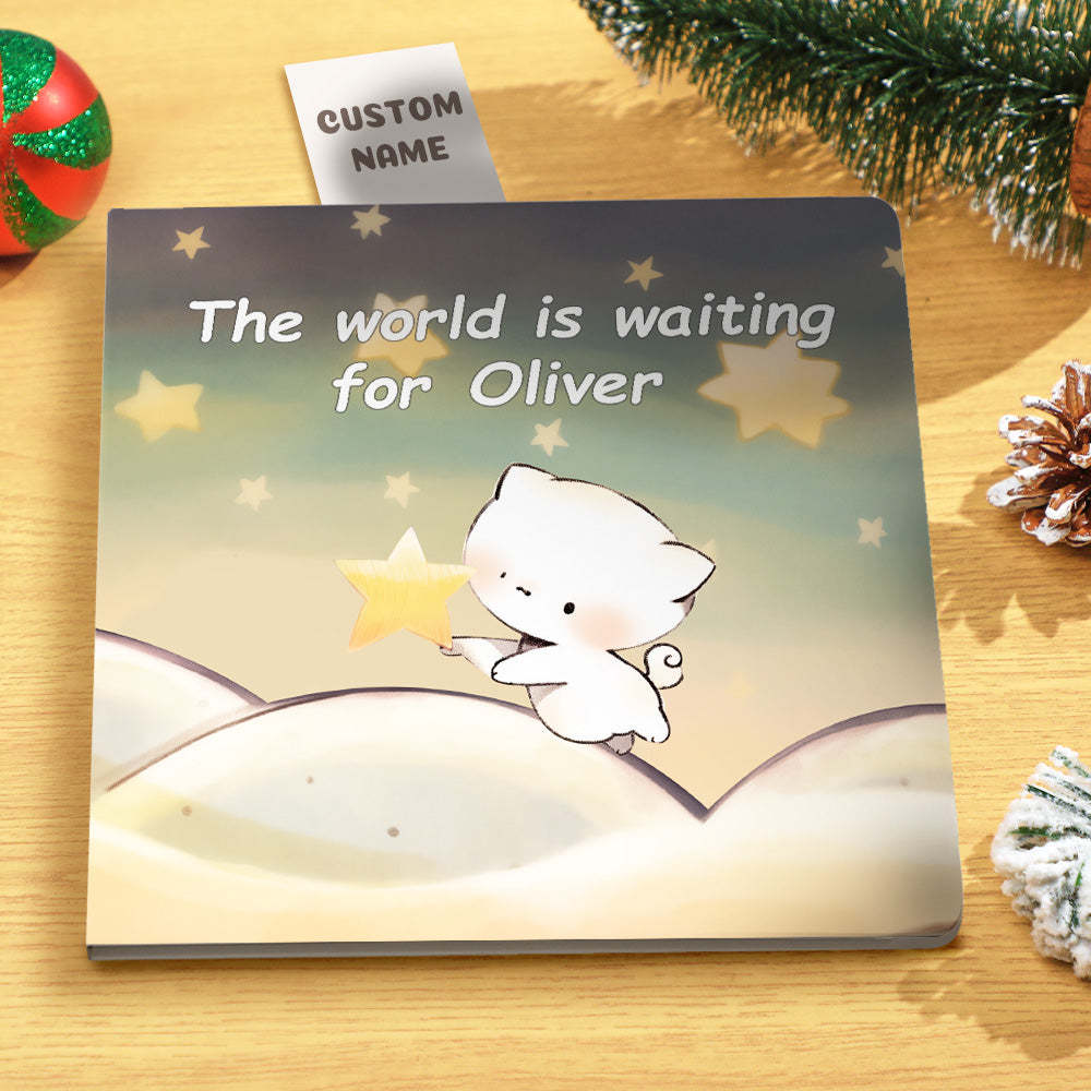 Custom Name Book Gifts for New Born Baby the World is Waiting for You - yournamenecklaceau