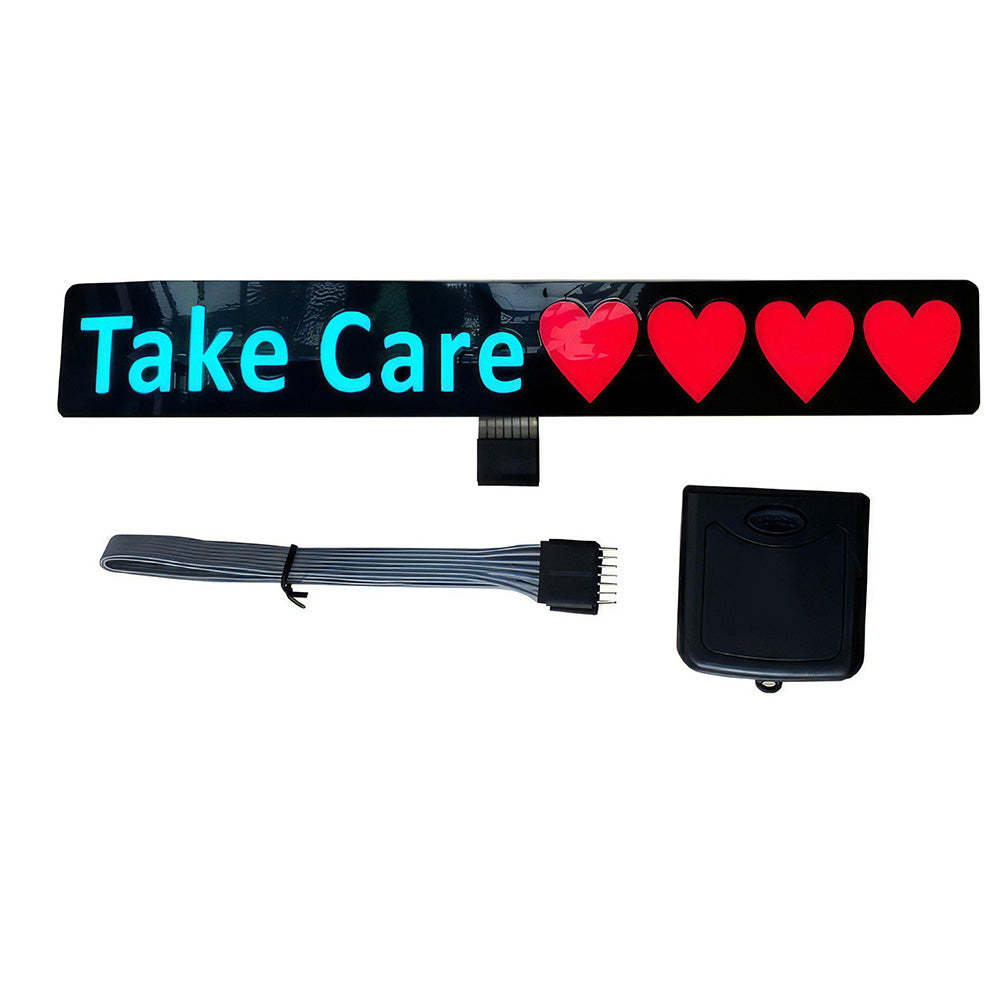 Car Windshield Glow Panel LED Car Sticker Take Care - yournamenecklaceau
