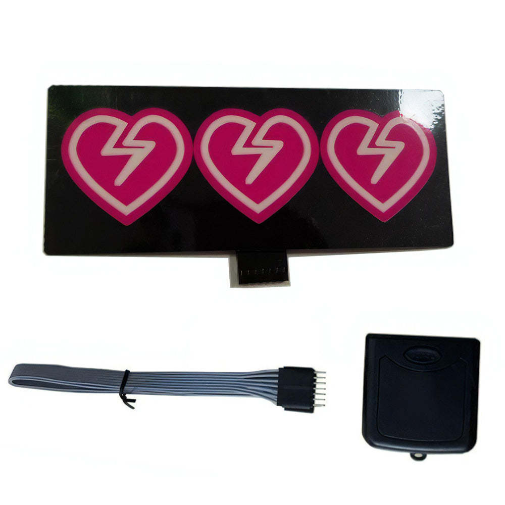 Car Windshield Glow Panel LED Car Sticker Pink Hearts - yournamenecklaceau