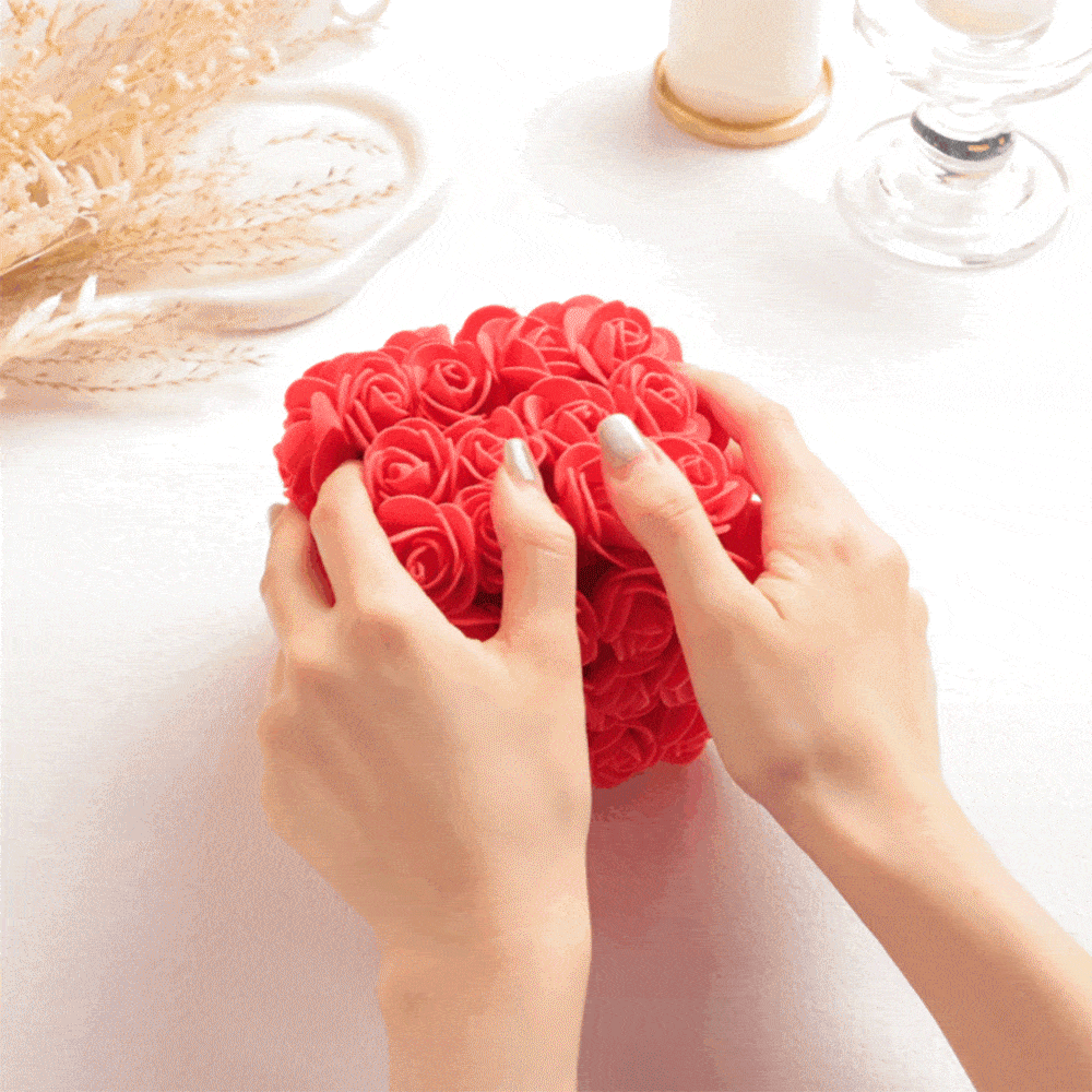 Rose Bouquet Liftable Rose Shaped Jewelry Box Romantic Gift Box - yournamenecklaceau