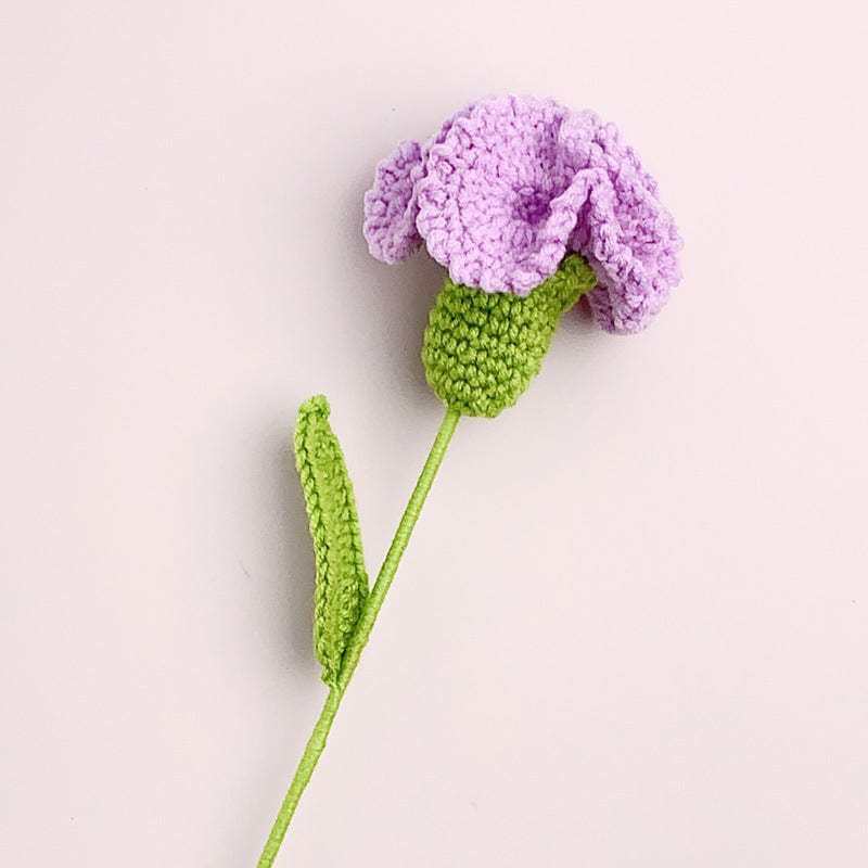 Carnation Crochet Flower Handmade Knitted Flower Gift for Lover - yournamenecklaceau