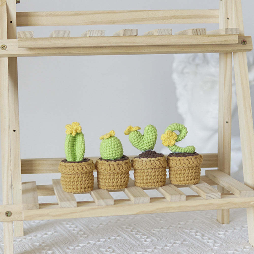 Love Handmade Crochet Completed Hand Woven Knitted Potted Plants Gift for Handicraft Lover - yournamenecklaceau