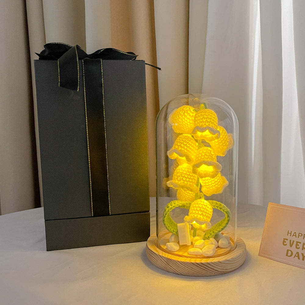 Lily of the Valley Flower Night Lights Crochet Artificial Lily Lamp Home Decor Gifts - yournamenecklaceau