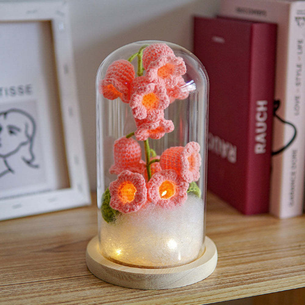 Lily of the Valley Flower Night Lights Crochet Artificial Lily Lamp Home Decor Gifts - yournamenecklaceau
