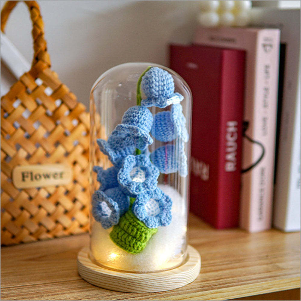 Lily of the Valley Flower Night Lights Crochet Artificial Lily Lamp Home Decor Gifts - yournamenecklaceau