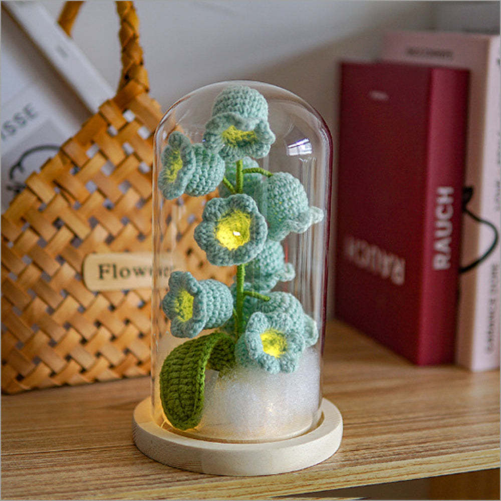 Lily of the Valley Flower Night Lights Crochet Artificial Lily Lamp Home Decor Gifts - yournamenecklaceau