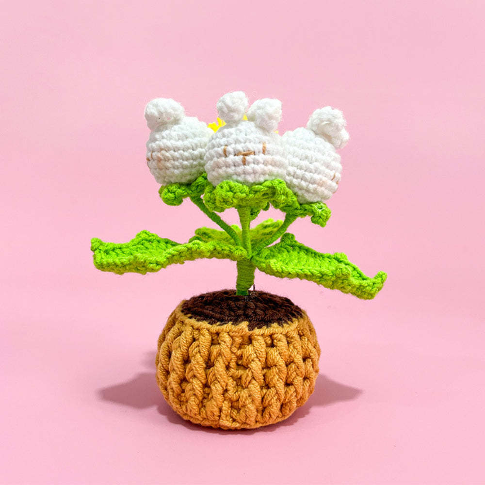 Doll Flowers Night Light Crochet Artificial Lamp Home Decor Gifts - yournamenecklaceau