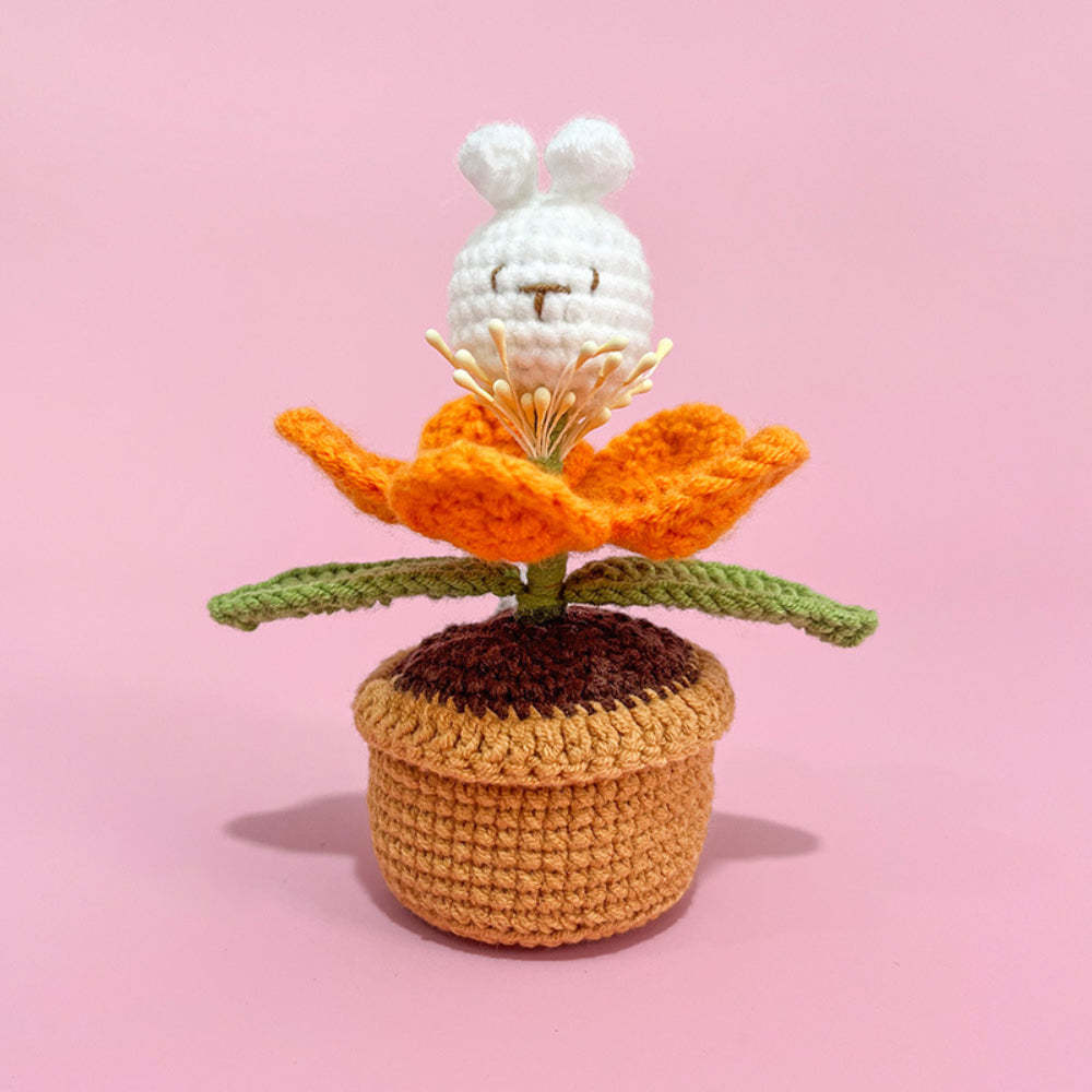 Doll Flowers Night Light Crochet Artificial Lamp Home Decor Gifts - yournamenecklaceau