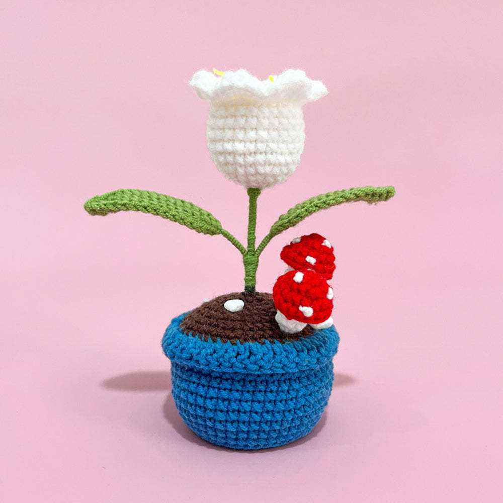 Doll Flowers Night Light Crochet Artificial Lamp Home Decor Gifts - yournamenecklaceau
