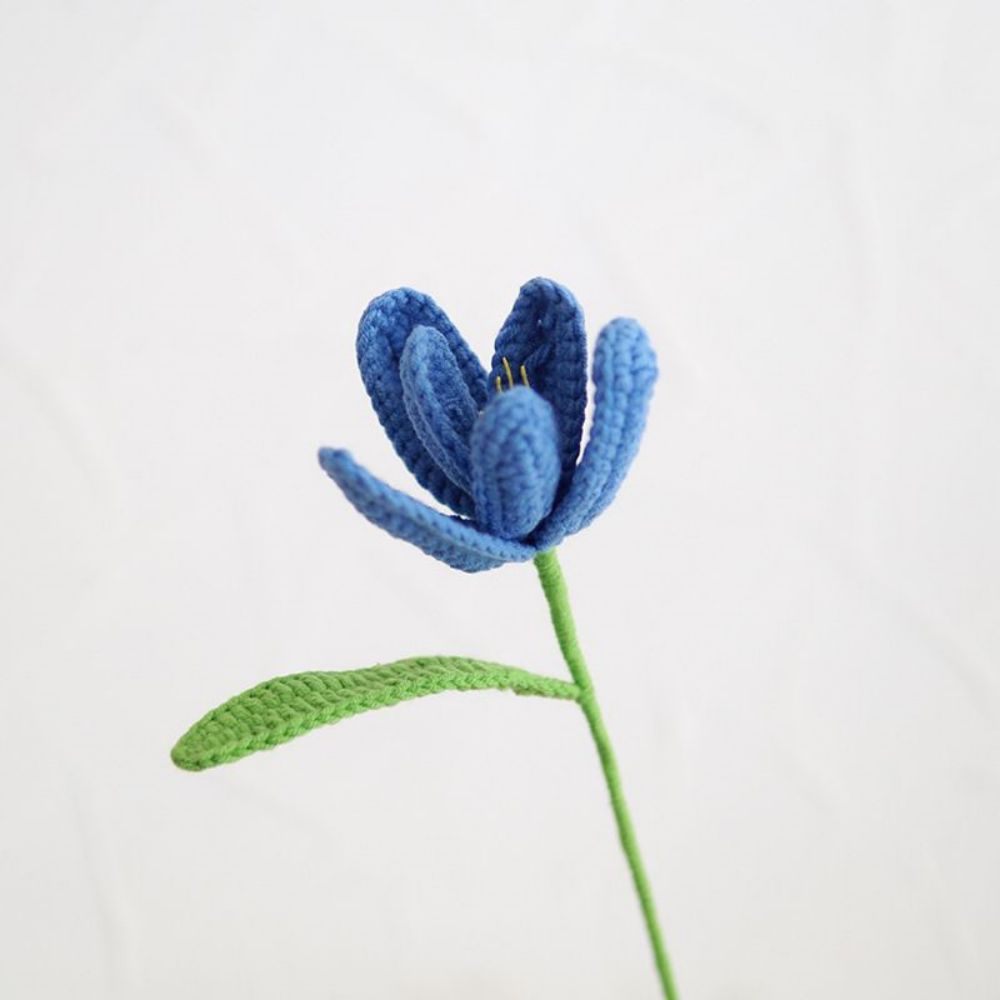 1pc Handmade Knitted Flower Blooming Tulip Crochet Flower Gift for Her - yournamenecklaceau