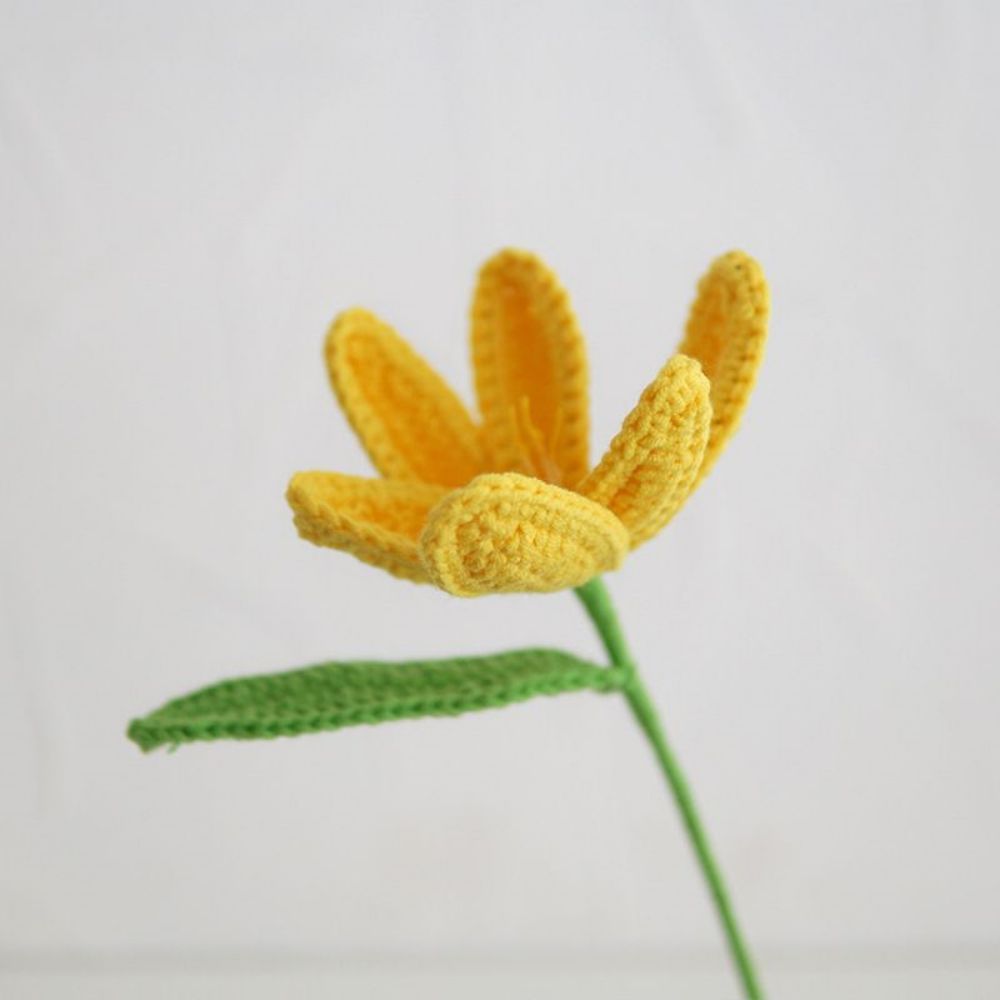 1pc Handmade Knitted Flower Blooming Tulip Crochet Flower Gift for Her - yournamenecklaceau
