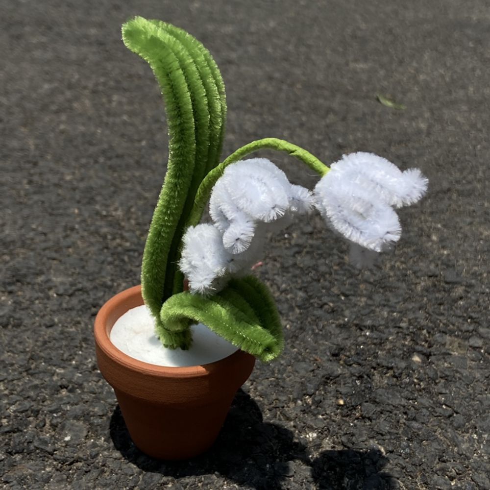 Pipe Cleaner Potted Plant Handmade Twist Stick Flowers Gift - yournamenecklaceau