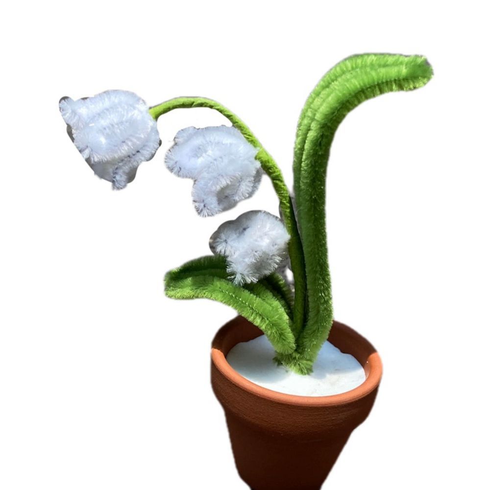 Pipe Cleaner Potted Plant Handmade Twist Stick Flowers Gift - yournamenecklaceau